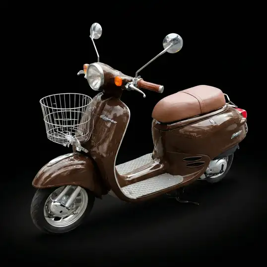 Аренда Honda Giorno «Brown» в Паттайе — Honda Giorno в шоколадно-коричневом цвете с корзиной и коричневым сиденьем, FirstMile