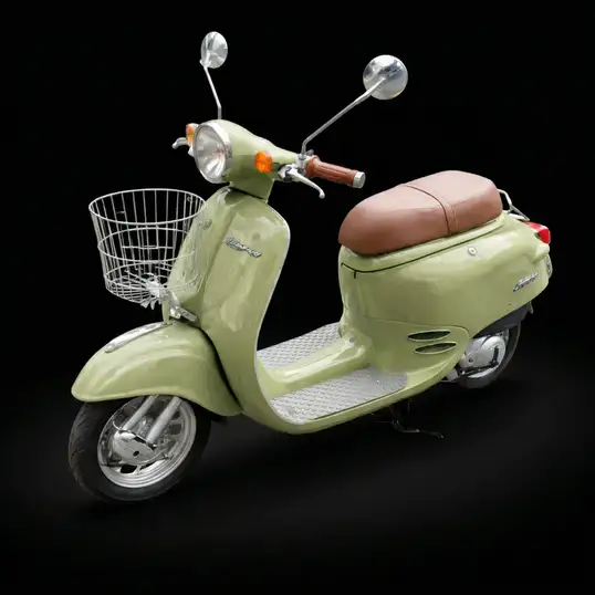 Аренда Honda Giorno «Olive 2» в Паттайе — Honda Giorno в оливковом цвете с корзиной и коричневым сиденьем, FirstMile